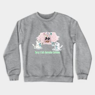 Cats Christmas Quarantine precautions Crewneck Sweatshirt